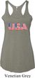 USA 3D Ladies Tri Blend Racerback Tank Top
