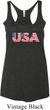 USA 3D Ladies Tri Blend Racerback Tank Top