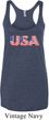 USA 3D Ladies Tri Blend Racerback Tank Top