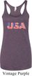 USA 3D Ladies Tri Blend Racerback Tank Top