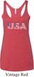 USA 3D Ladies Tri Blend Racerback Tank Top