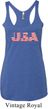 USA 3D Ladies Tri Blend Racerback Tank Top