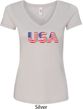 USA 3D Ladies V-Neck Shirt