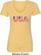 USA 3D Ladies V-Neck Shirt