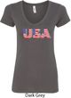 USA 3D Ladies V-Neck Shirt