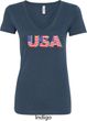 USA 3D Ladies V-Neck Shirt