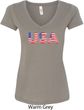 USA 3D Ladies V-Neck Shirt