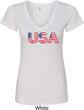 USA 3D Ladies V-Neck Shirt