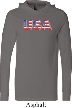 USA 3D Lightweight Hoodie Tee