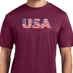 USA 3D Mens Moisture Wicking Shirt