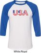 USA 3D Mens Raglan Shirt