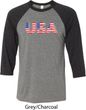 USA 3D Mens Raglan Shirt
