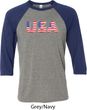 USA 3D Mens Raglan Shirt