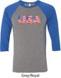 USA 3D Mens Raglan Shirt