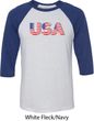 USA 3D Mens Raglan Shirt