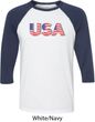 USA 3D Mens Raglan Shirt