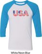USA 3D Mens Raglan Shirt