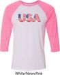 USA 3D Mens Raglan Shirt