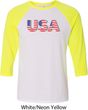 USA 3D Mens Raglan Shirt