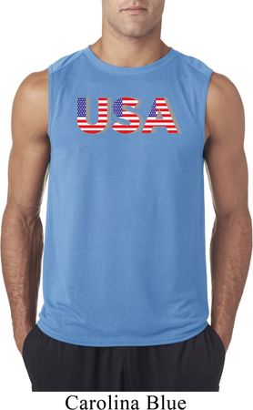 USA 3D Mens Sleeveless Shirt