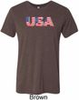 USA 3D Mens Tri Blend Crewneck Shirt
