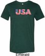 USA 3D Mens Tri Blend Crewneck Shirt