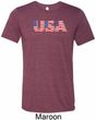 USA 3D Mens Tri Blend Crewneck Shirt