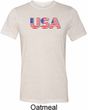 USA 3D Mens Tri Blend Crewneck Shirt