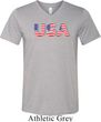 USA 3D Mens Tri Blend V-neck Shirt