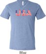 USA 3D Mens Tri Blend V-neck Shirt