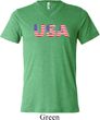 USA 3D Mens Tri Blend V-neck Shirt