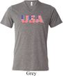 USA 3D Mens Tri Blend V-neck Shirt