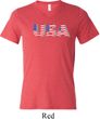 USA 3D Mens Tri Blend V-neck Shirt