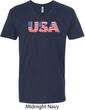 USA 3D Mens V-Neck Shirt