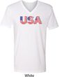 USA 3D Mens V-Neck Shirt