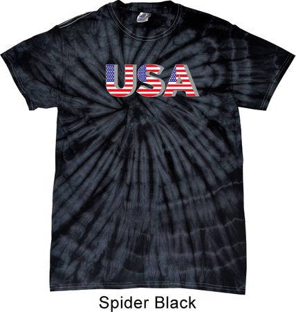 USA 3D Spider Tie Dye Shirt