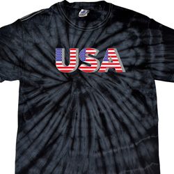 USA 3D Spider Tie Dye Shirt