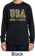 USA Home of the Brave Kids Dry Wicking Long Sleeve Shirt