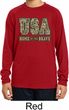 USA Home of the Brave Kids Dry Wicking Long Sleeve Shirt