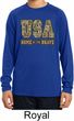 USA Home of the Brave Kids Dry Wicking Long Sleeve Shirt