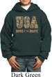 USA Home of the Brave Kids Hoodie