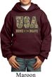 USA Home of the Brave Kids Hoodie