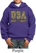 USA Home of the Brave Kids Hoodie