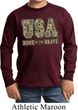 USA Home of the Brave Kids Long Sleeve Shirt