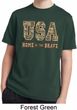USA Home of the Brave Kids Moisture Wicking Shirt