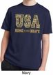 USA Home of the Brave Kids Moisture Wicking Shirt