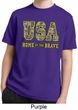 USA Home of the Brave Kids Moisture Wicking Shirt
