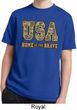 USA Home of the Brave Kids Moisture Wicking Shirt
