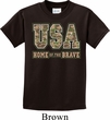 USA Home of the Brave Kids Shirt