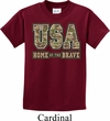 USA Home of the Brave Kids Shirt